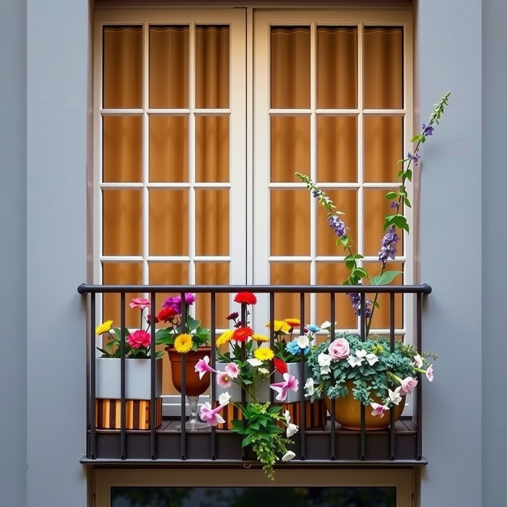 Kako urediti balkon s modernim cvjetnim dekoracijama